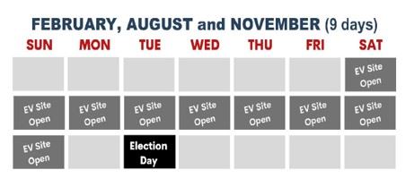 Early Voting Calendar